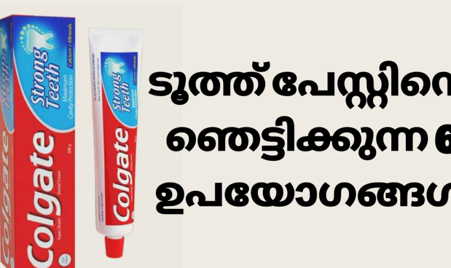 നിത്യ ജീവിതത്തിലെ ഒരുപാട് പ്രശ്നങ്ങൾക്ക് പരിഹാരം ടൂത്ത് പേസ്റ്റ്