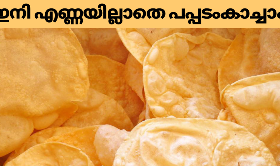 പപ്പടം വറക്കാൻ ഒരു തുള്ളി പോലും എണ്ണ വേണ്ട