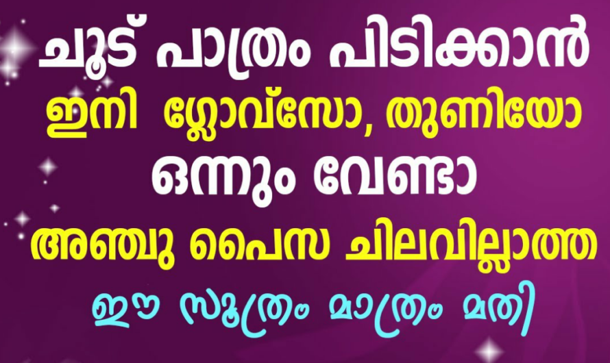 ചൂട് പാത്രം പിടിക്കാൻ ഇനി ഗ്ലോവ്സും തുണിയും വേണ്ട, ഇത് മതി