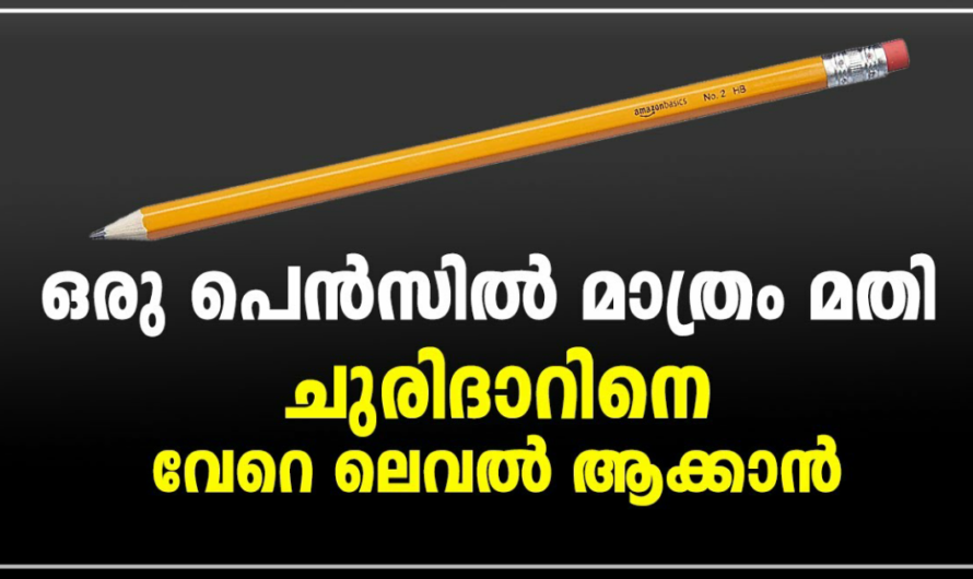 ഒരു പെൻസിൽ മതി, നിങ്ങളുടെ ചുരിദാർ വേറെ ലെവലാകും