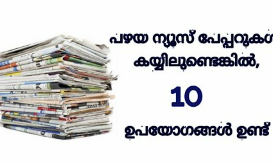 പഴയ ന്യൂസ് പേപ്പറിൻ്റെ ഇതുവരെ ചിന്തിക്കാത്ത ഉപയോഗങ്ങൾ