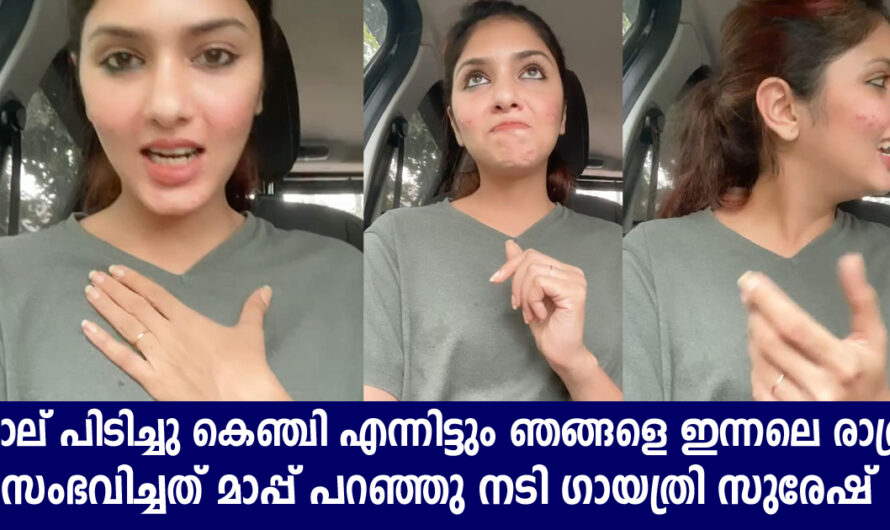 ഇന്നലെ രാത്രി കാക്കനാട് വെച്ച് സംഭവിച്ചത് സത്യം തുറന്നു പറഞ്ഞു നടി ഗായത്രി സുരേഷ്